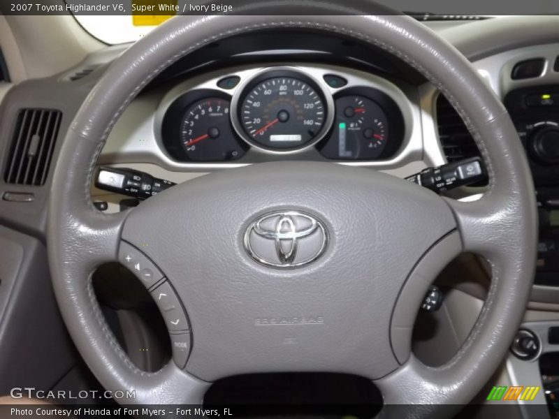 Super White / Ivory Beige 2007 Toyota Highlander V6
