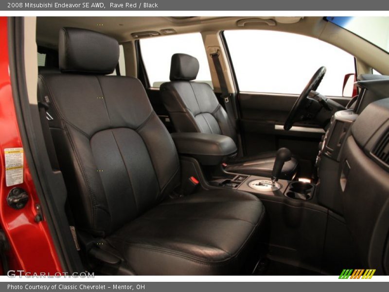 Rave Red / Black 2008 Mitsubishi Endeavor SE AWD