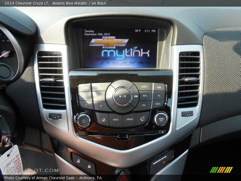 Atlantis Blue Metallic / Jet Black 2014 Chevrolet Cruze LT
