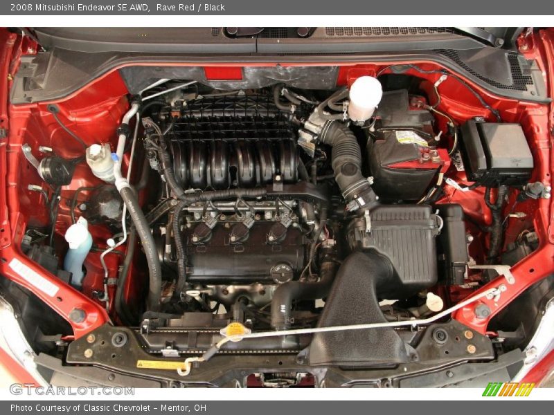 Rave Red / Black 2008 Mitsubishi Endeavor SE AWD