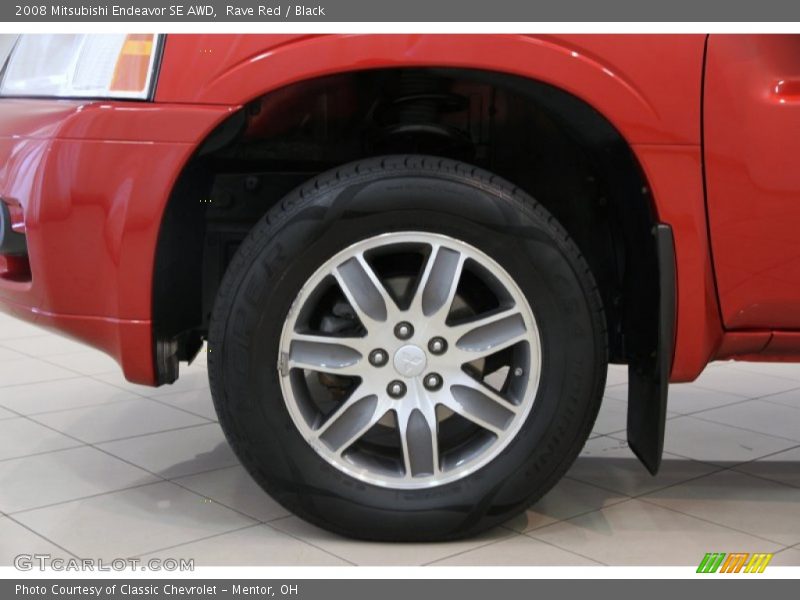 Rave Red / Black 2008 Mitsubishi Endeavor SE AWD