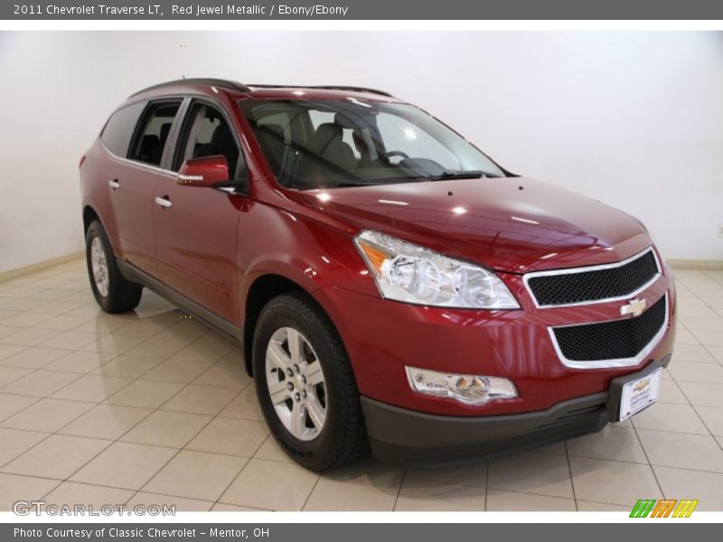 Red Jewel Metallic / Ebony/Ebony 2011 Chevrolet Traverse LT
