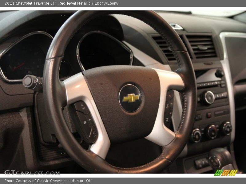Red Jewel Metallic / Ebony/Ebony 2011 Chevrolet Traverse LT