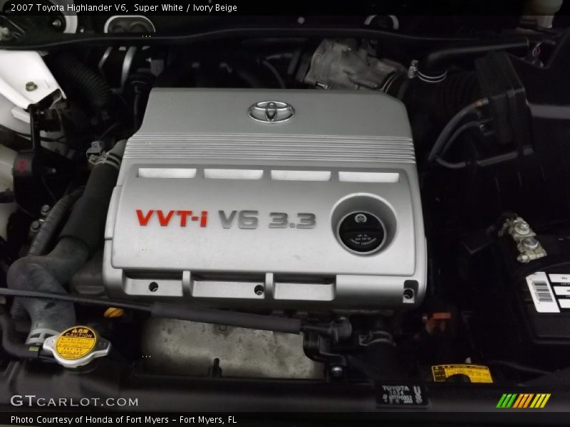 Super White / Ivory Beige 2007 Toyota Highlander V6
