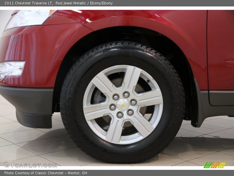 Red Jewel Metallic / Ebony/Ebony 2011 Chevrolet Traverse LT