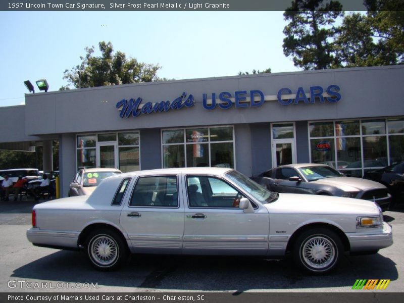 Silver Frost Pearl Metallic / Light Graphite 1997 Lincoln Town Car Signature