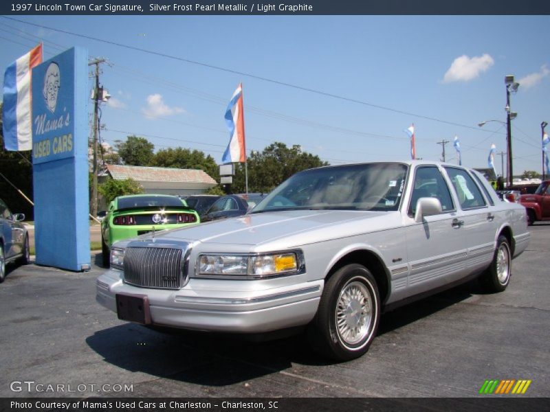 Silver Frost Pearl Metallic / Light Graphite 1997 Lincoln Town Car Signature
