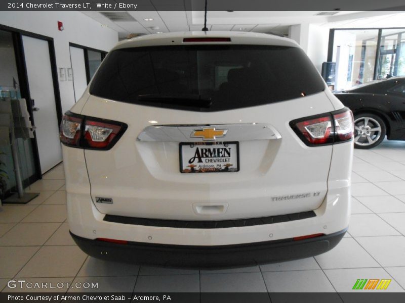 White / Ebony 2014 Chevrolet Traverse LT