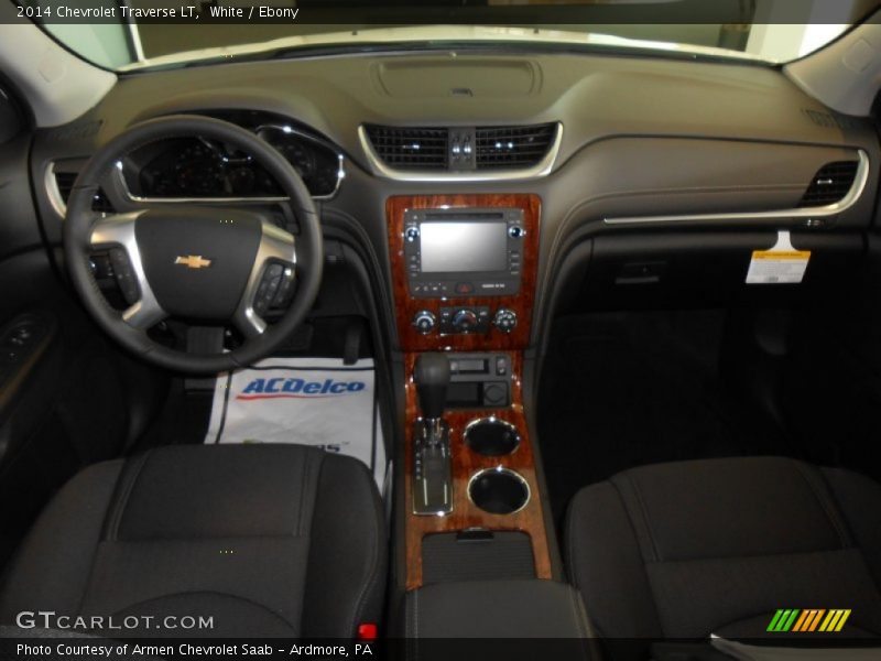 White / Ebony 2014 Chevrolet Traverse LT