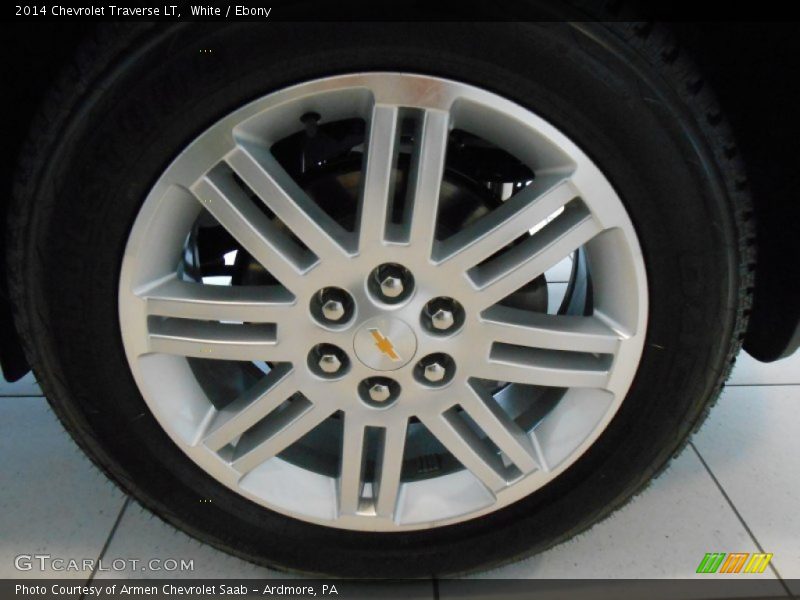 White / Ebony 2014 Chevrolet Traverse LT