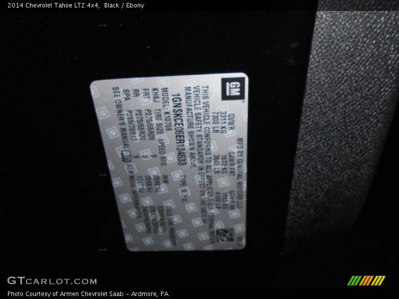 Black / Ebony 2014 Chevrolet Tahoe LTZ 4x4