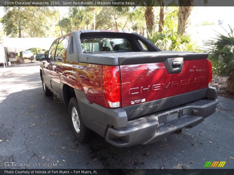 Sport Red Metallic / Medium Neutral Beige 2004 Chevrolet Avalanche 1500