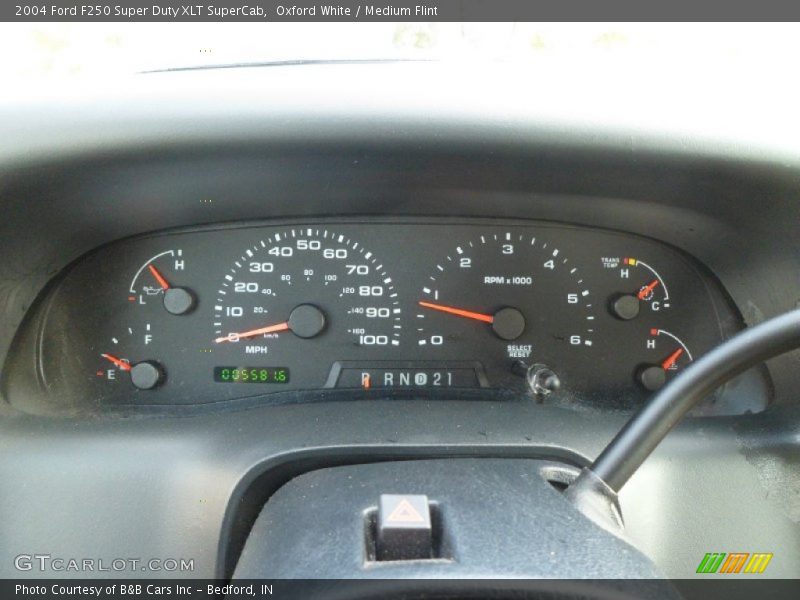 Oxford White / Medium Flint 2004 Ford F250 Super Duty XLT SuperCab
