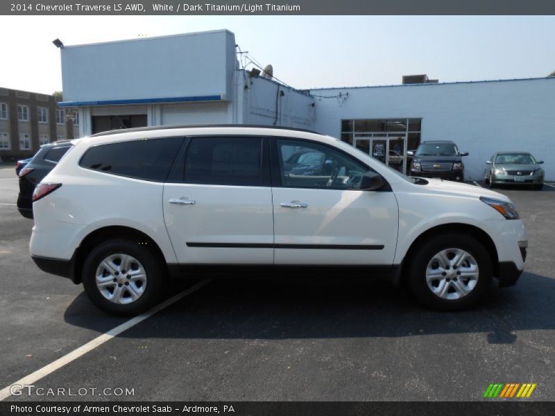 White / Dark Titanium/Light Titanium 2014 Chevrolet Traverse LS AWD