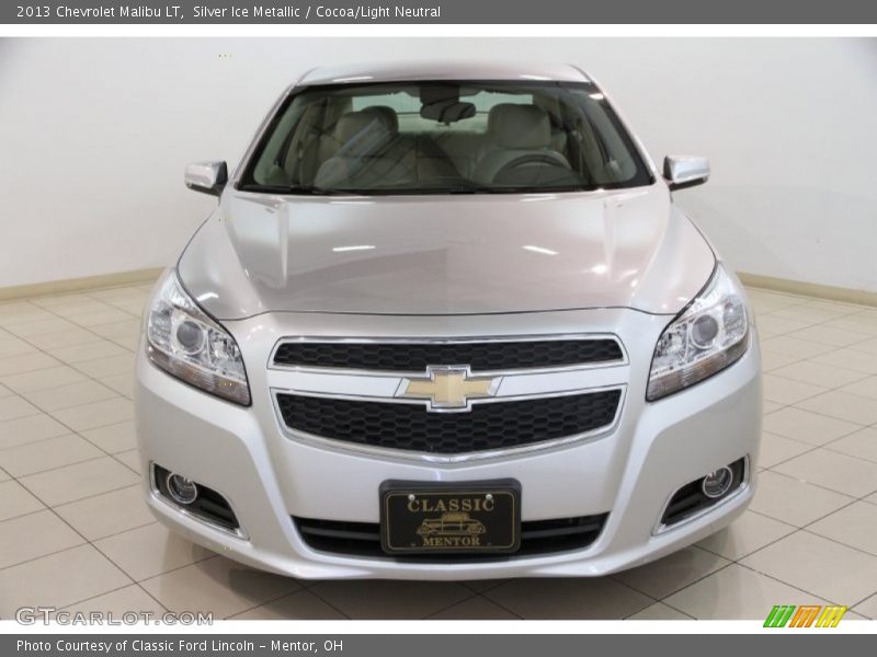 Silver Ice Metallic / Cocoa/Light Neutral 2013 Chevrolet Malibu LT