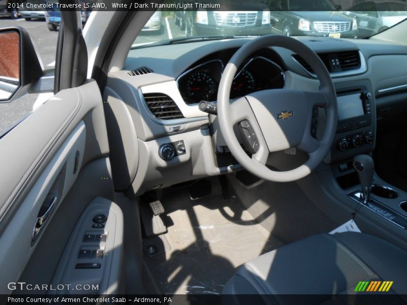 White / Dark Titanium/Light Titanium 2014 Chevrolet Traverse LS AWD