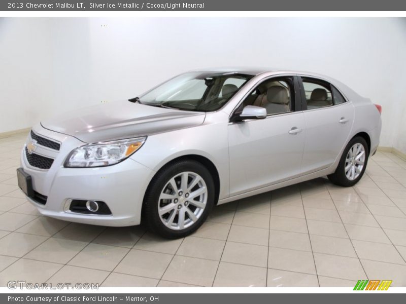 Silver Ice Metallic / Cocoa/Light Neutral 2013 Chevrolet Malibu LT
