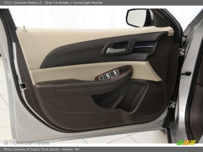 Silver Ice Metallic / Cocoa/Light Neutral 2013 Chevrolet Malibu LT