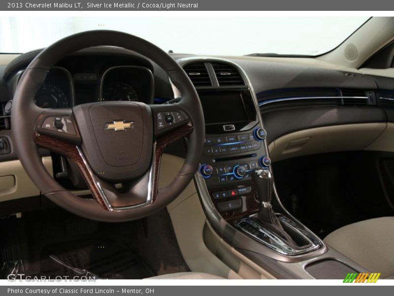 Silver Ice Metallic / Cocoa/Light Neutral 2013 Chevrolet Malibu LT