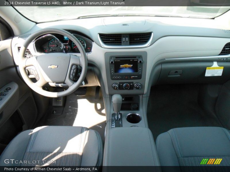White / Dark Titanium/Light Titanium 2014 Chevrolet Traverse LS AWD