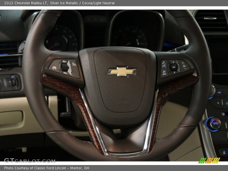 Silver Ice Metallic / Cocoa/Light Neutral 2013 Chevrolet Malibu LT