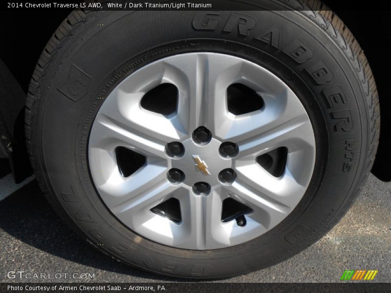 White / Dark Titanium/Light Titanium 2014 Chevrolet Traverse LS AWD