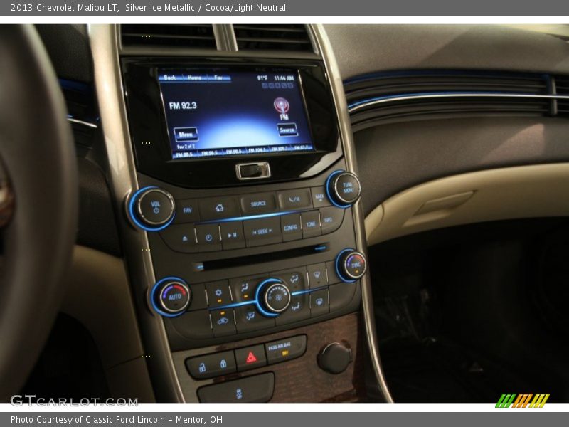 Silver Ice Metallic / Cocoa/Light Neutral 2013 Chevrolet Malibu LT