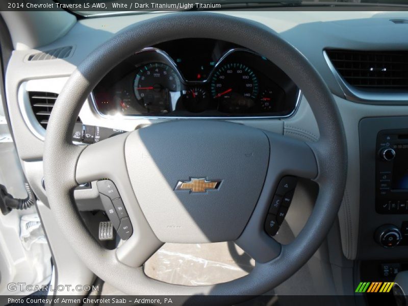 White / Dark Titanium/Light Titanium 2014 Chevrolet Traverse LS AWD