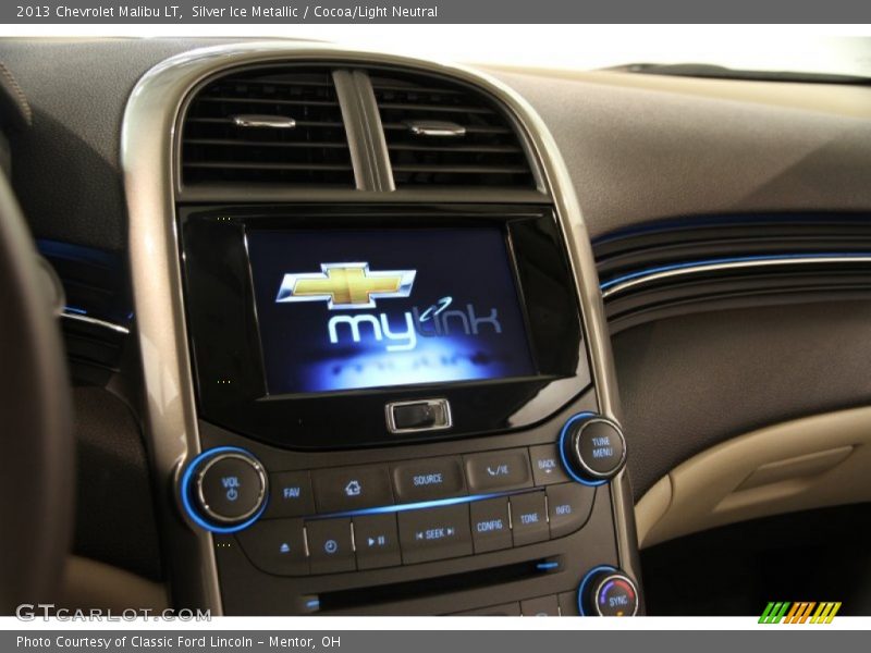 Silver Ice Metallic / Cocoa/Light Neutral 2013 Chevrolet Malibu LT