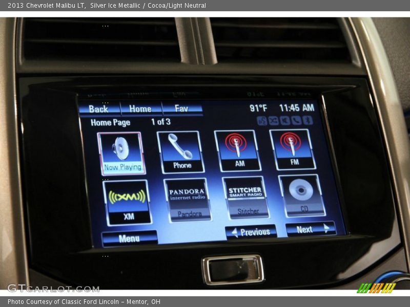 Silver Ice Metallic / Cocoa/Light Neutral 2013 Chevrolet Malibu LT
