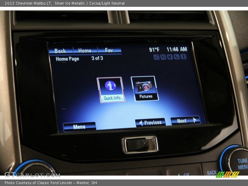 Silver Ice Metallic / Cocoa/Light Neutral 2013 Chevrolet Malibu LT