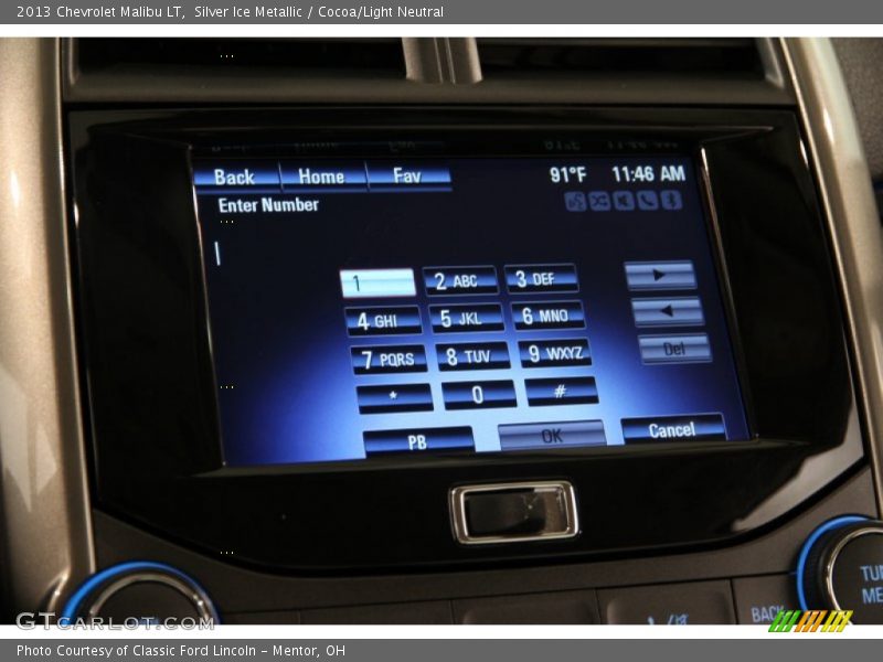 Silver Ice Metallic / Cocoa/Light Neutral 2013 Chevrolet Malibu LT