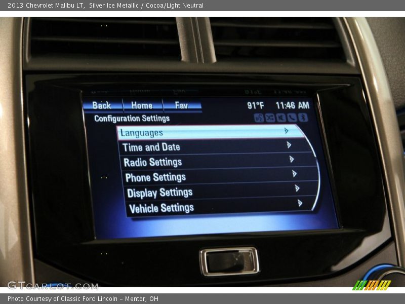 Silver Ice Metallic / Cocoa/Light Neutral 2013 Chevrolet Malibu LT