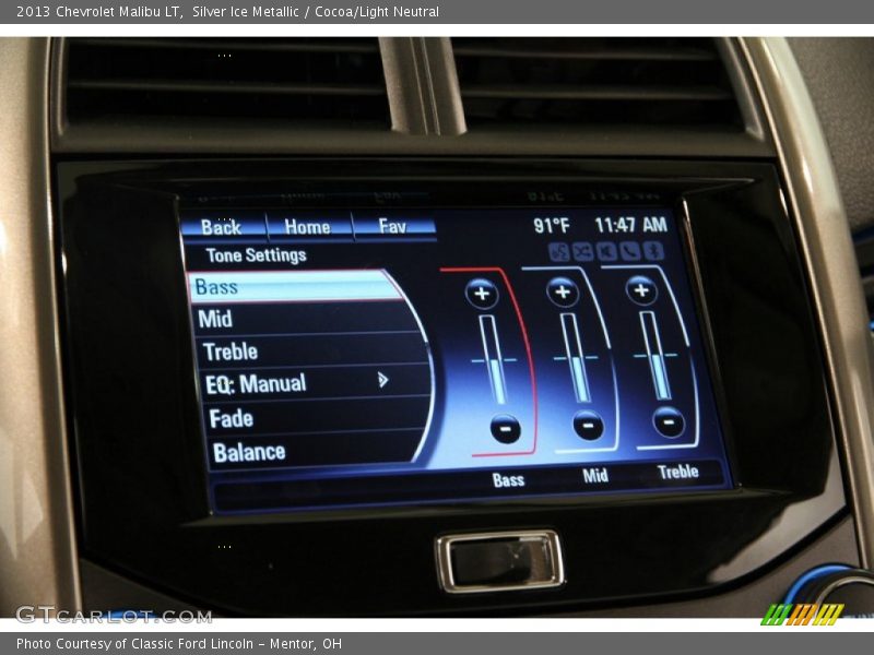 Silver Ice Metallic / Cocoa/Light Neutral 2013 Chevrolet Malibu LT