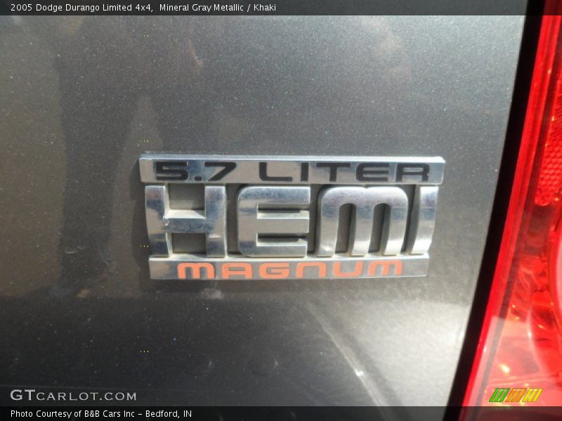 Mineral Gray Metallic / Khaki 2005 Dodge Durango Limited 4x4