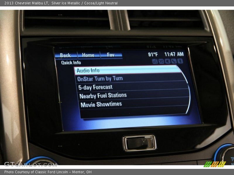 Silver Ice Metallic / Cocoa/Light Neutral 2013 Chevrolet Malibu LT