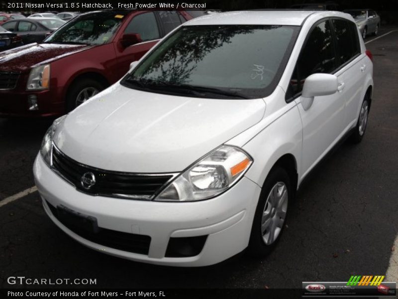 Fresh Powder White / Charcoal 2011 Nissan Versa 1.8 S Hatchback