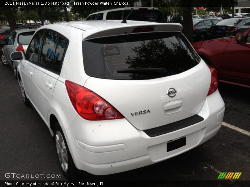 Fresh Powder White / Charcoal 2011 Nissan Versa 1.8 S Hatchback