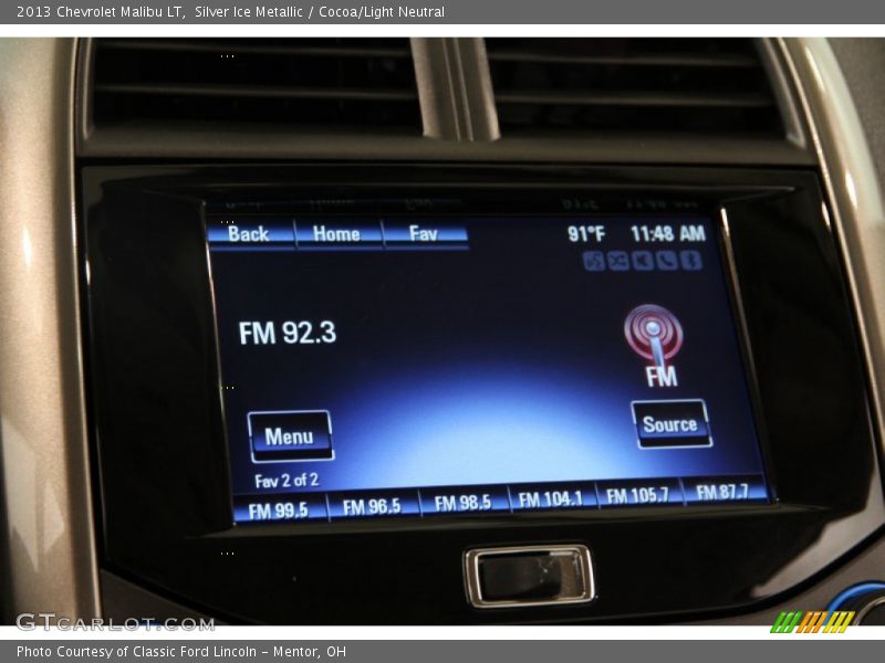 Silver Ice Metallic / Cocoa/Light Neutral 2013 Chevrolet Malibu LT