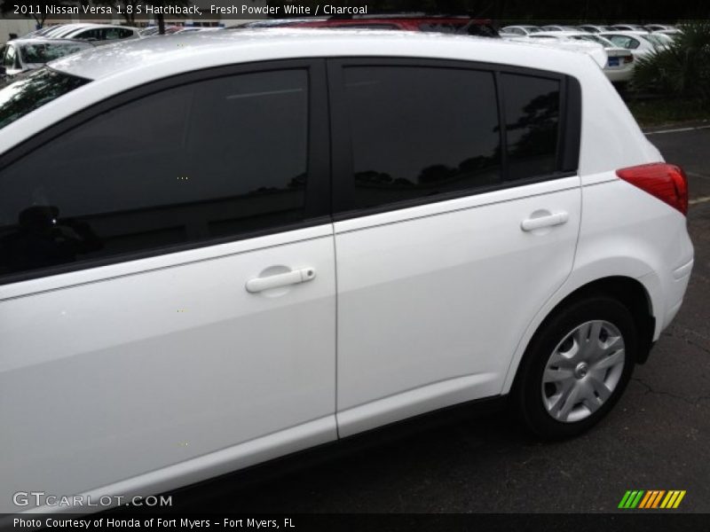 Fresh Powder White / Charcoal 2011 Nissan Versa 1.8 S Hatchback