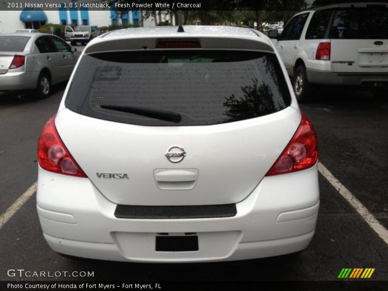 Fresh Powder White / Charcoal 2011 Nissan Versa 1.8 S Hatchback