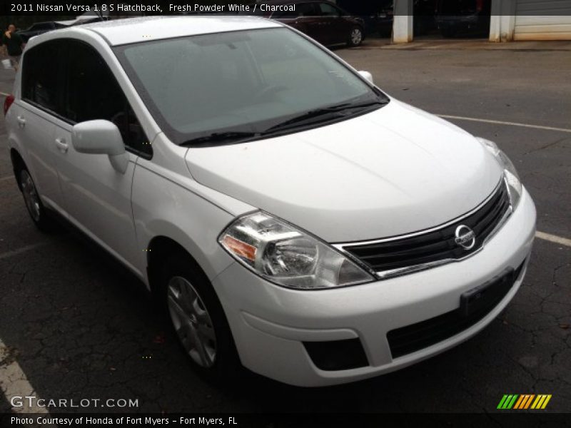 Fresh Powder White / Charcoal 2011 Nissan Versa 1.8 S Hatchback