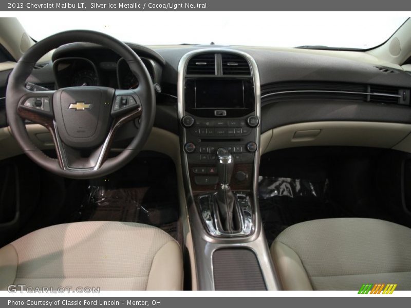 Silver Ice Metallic / Cocoa/Light Neutral 2013 Chevrolet Malibu LT
