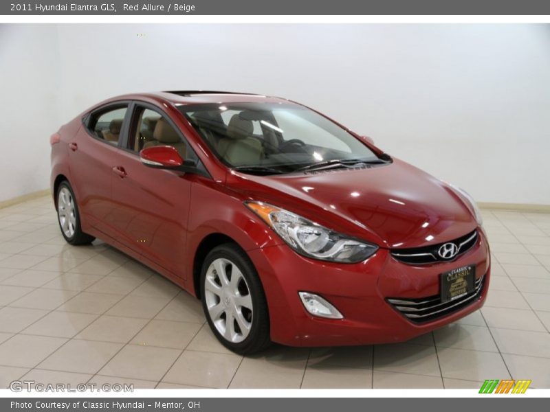 Red Allure / Beige 2011 Hyundai Elantra GLS