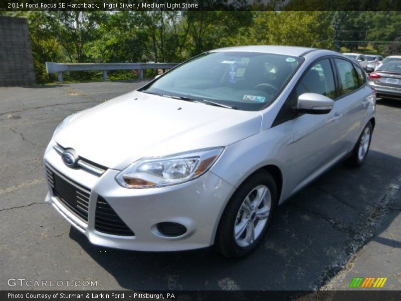 Ingot Silver / Medium Light Stone 2014 Ford Focus SE Hatchback