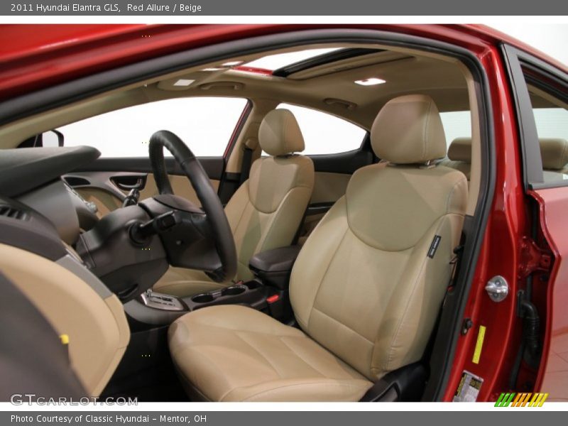 Red Allure / Beige 2011 Hyundai Elantra GLS