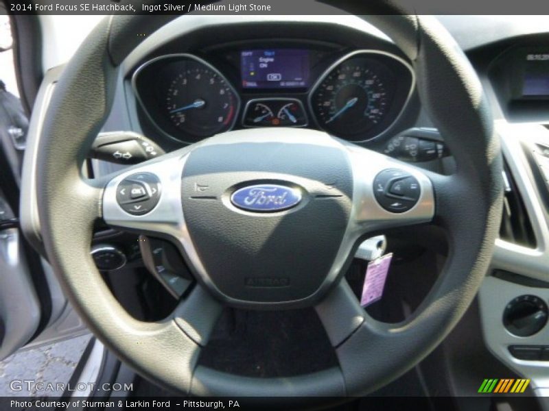 Ingot Silver / Medium Light Stone 2014 Ford Focus SE Hatchback
