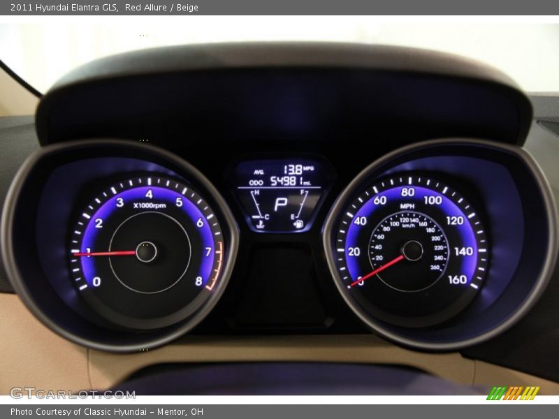 Red Allure / Beige 2011 Hyundai Elantra GLS