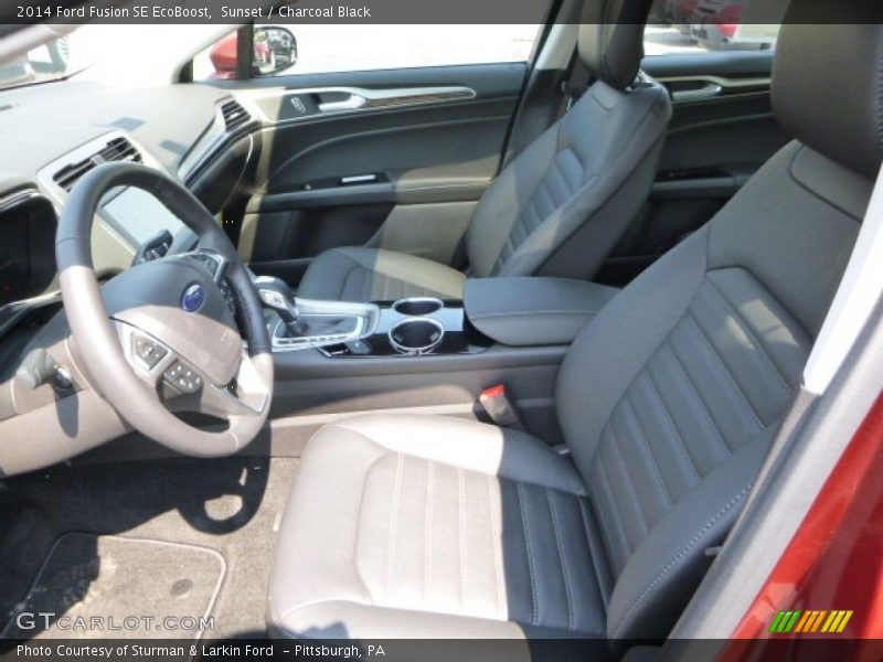 Sunset / Charcoal Black 2014 Ford Fusion SE EcoBoost