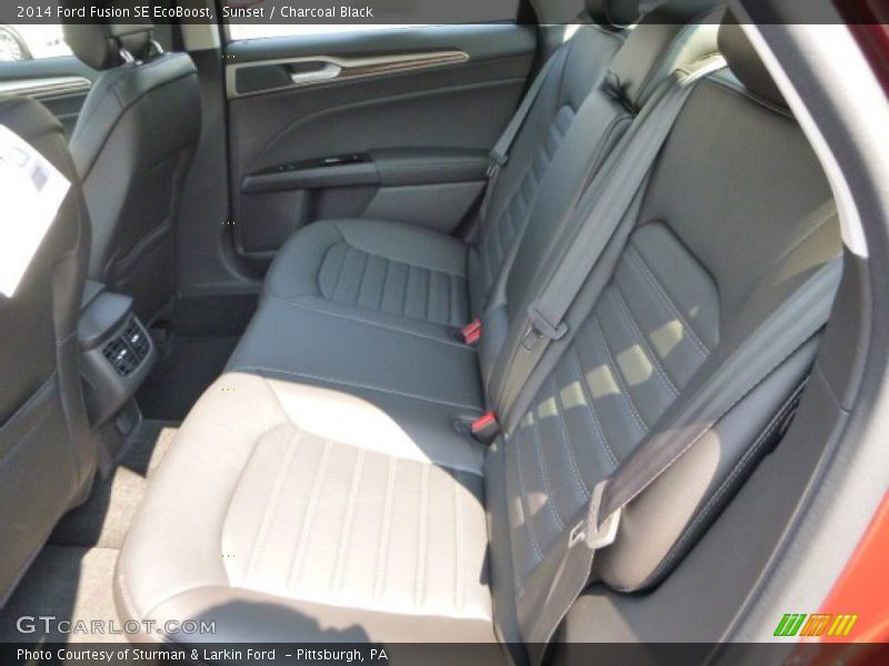 Sunset / Charcoal Black 2014 Ford Fusion SE EcoBoost